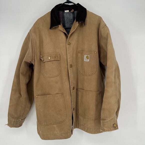Vintage Carhartt Jacket 46L Blanket Lined Barn Chore Coat Union Made USA 6BLC - Picture 10 of 10